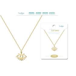 Colgante Ojo Turco Acero Dorado - Coleccion Colgantes amuletos